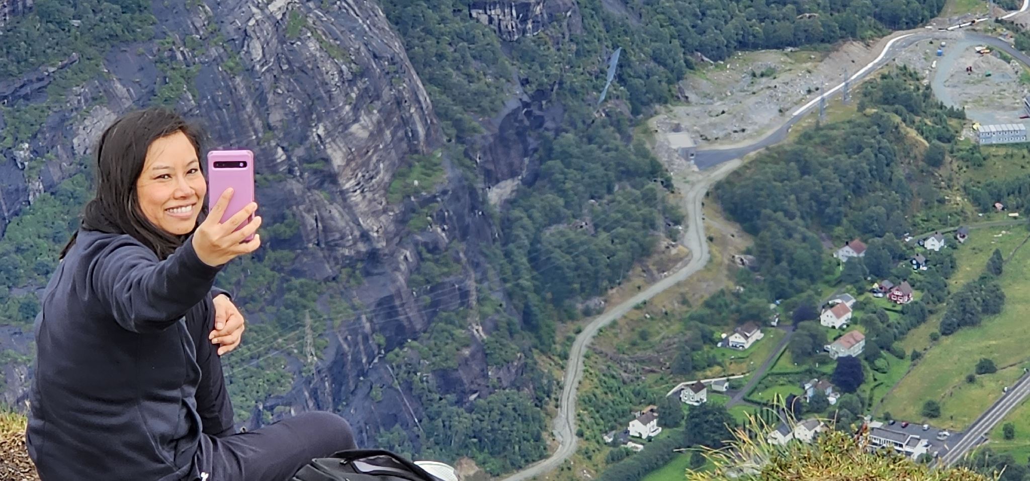 Selfie on the way to kjerag